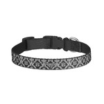 Monogrammed Damask Dog Collar - Small (Personalized)