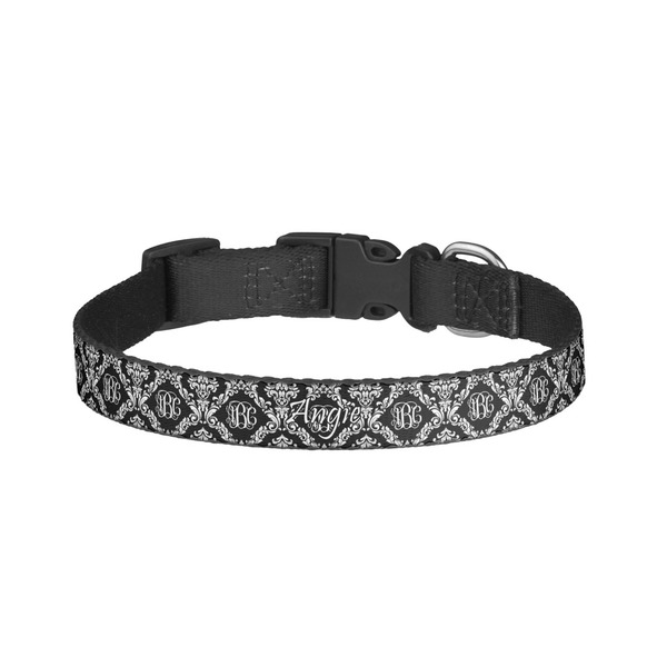 Custom Monogrammed Damask Dog Collar - Small (Personalized)