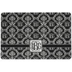 Monogrammed Damask Dog Food Mat