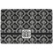 Monogrammed Damask Dog Food Mat - Small without bowls