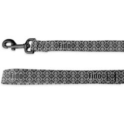 Monogrammed Damask Deluxe Dog Leash (Personalized)