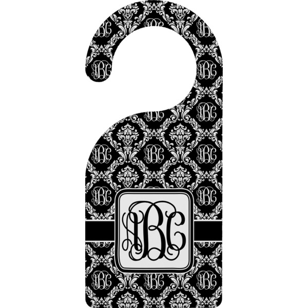 Custom Monogrammed Damask Door Hanger (Personalized)