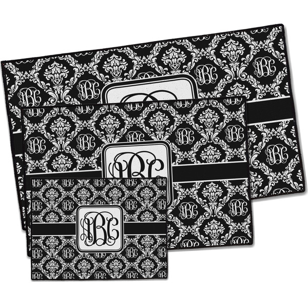Monogrammed Damask Door Mats - PARENT MAIN