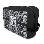 Monogrammed Damask Toiletry Bag / Dopp Kit