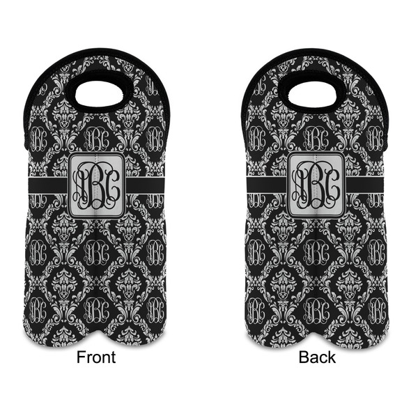 Monogrammed Damask Double Wine Tote - APPROVAL (new)