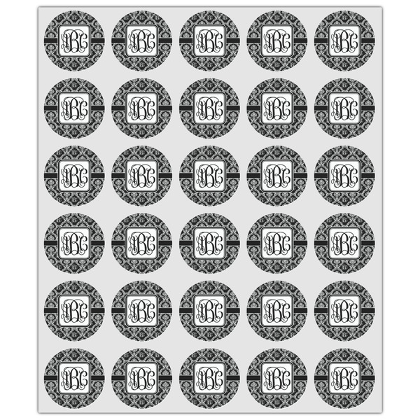 Monogrammed Damask Drink Topper - XSmall - Set of 30