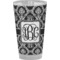 Monogrammed Damask Pint Glass - Full Color - Front View