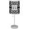 Monogrammed Damask Drum Lampshade with base included