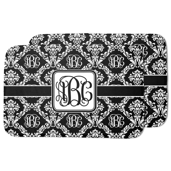 Monogrammed Damask Drying Dish Mat - MAIN