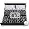 Monogrammed Damask Duvet Cover - King (Personalized)