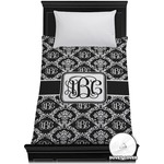Monogrammed Damask Duvet Cover - Twin (Personalized)