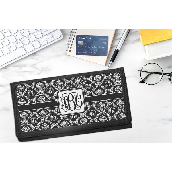 Monogrammed Damask DyeTrans Checkbook Cover - LIFESTYLE