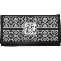 Monogrammed Damask Canvas Checkbook Cover (Personalized)