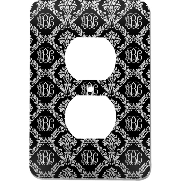 Custom Monogrammed Damask Electric Outlet Plate (Personalized)