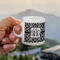 Monogrammed Damask Espresso Cup - 3oz LIFESTYLE (new hand)