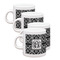Monogrammed Damask Espresso Cup Group of Four Front