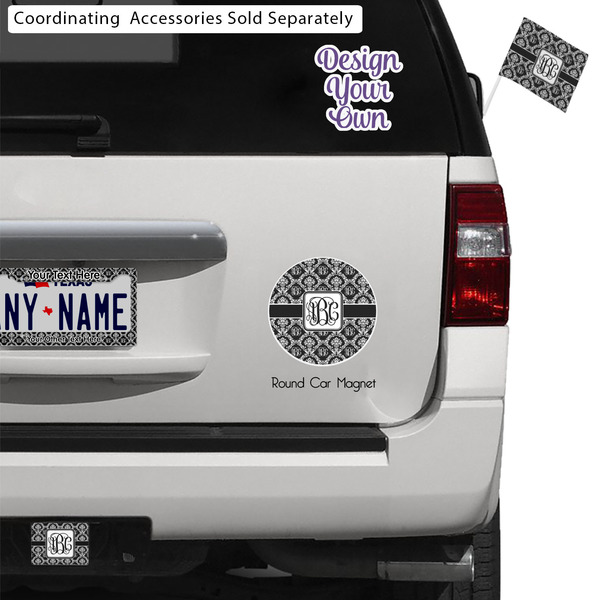 Monogrammed Damask Exterior Car Accessories
