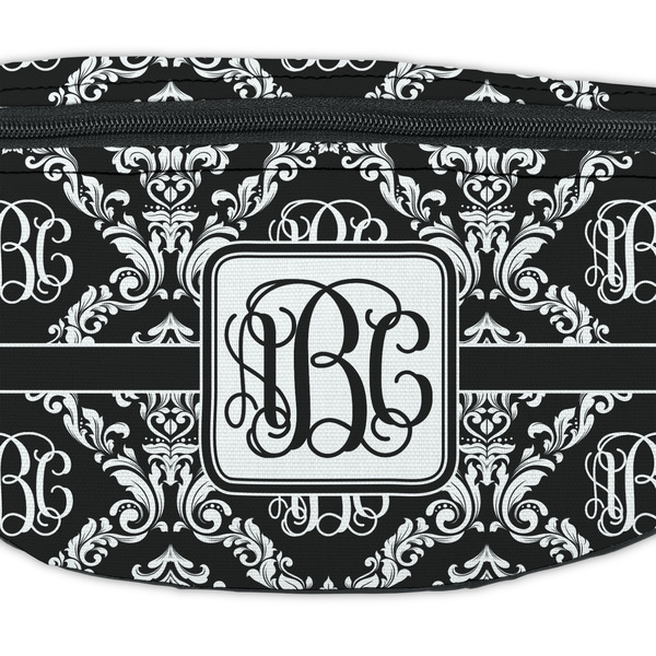 Monogrammed Damask Fanny Pack - Closeup