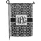 Monogrammed Damask Small Garden Flag - Double Sided