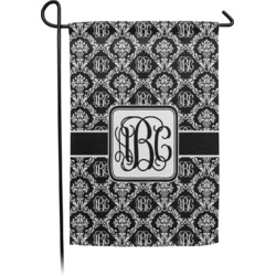 Monogrammed Damask Garden Flag