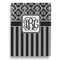 Monogrammed Damask Garden Flags - Large - Double Sided - BACK