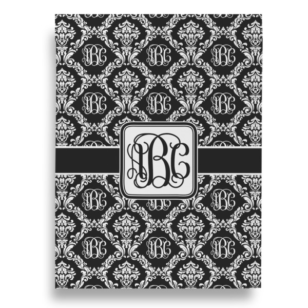 Monogrammed Damask Garden Flags - Large - Single Sided - FRONT