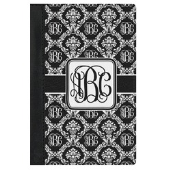 Monogrammed Damask Genuine Leather Passport Cover (Personalized)