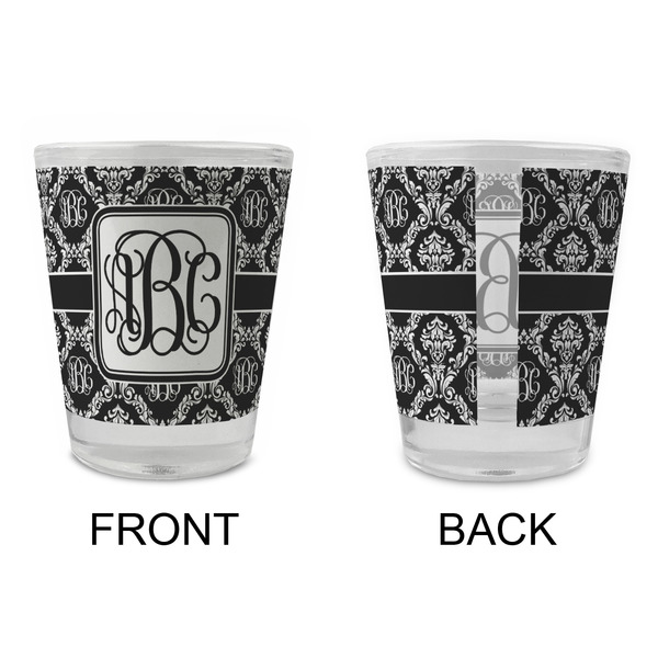 Monogrammed Damask Glass Shot Glass - Standard - APPROVAL