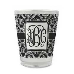Monogrammed Damask Glass Shot Glass - 1.5 oz - Set of 4