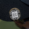 Monogrammed Damask Golf Ball Marker Hat Clip - Gold - On Hat