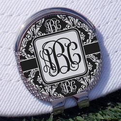 Monogrammed Damask Golf Ball Marker - Hat Clip