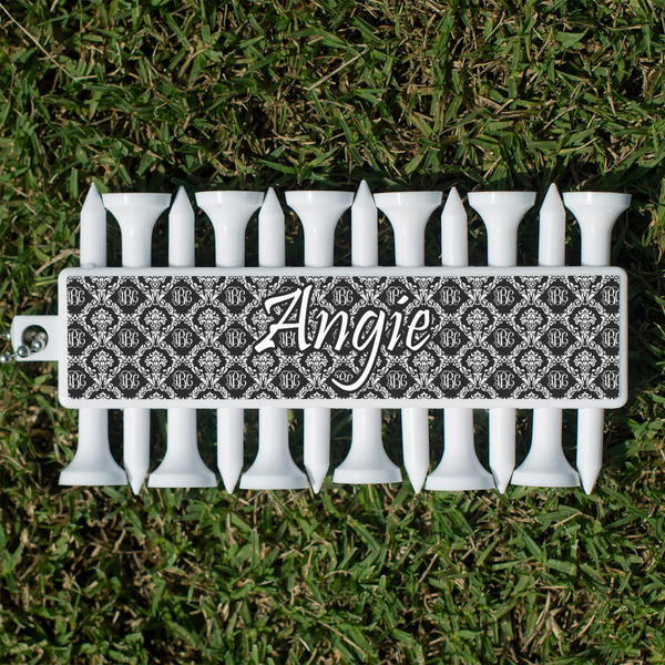 Custom Monogrammed Damask Golf Tees & Ball Markers Set (Personalized)