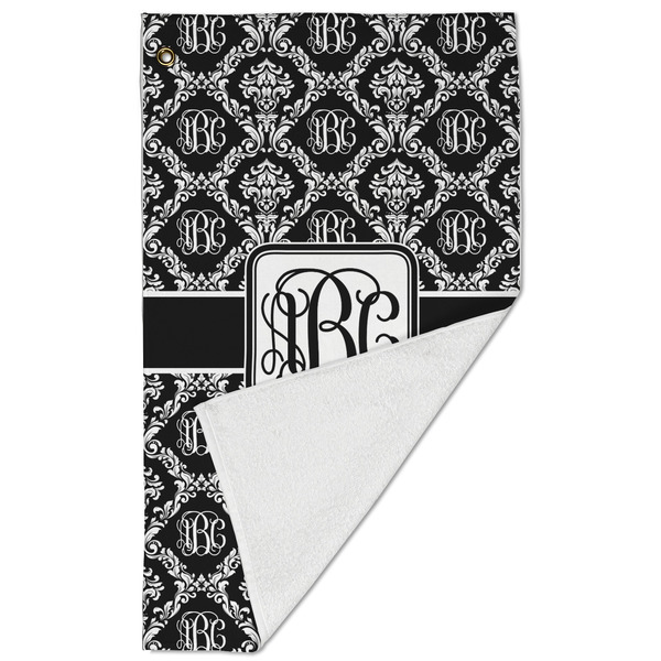 Monogrammed Damask Golf Towel - Folded (Large)