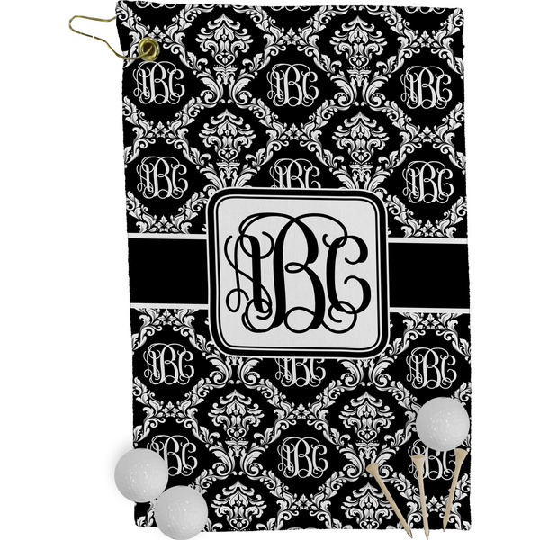 Monogrammed Damask Golf Towel (Personalized)