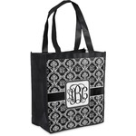 Monogrammed Damask Grocery Bag (Personalized)