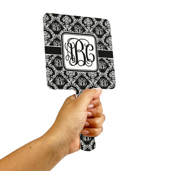Monogrammed Damask Hand Mirrors - Alt View