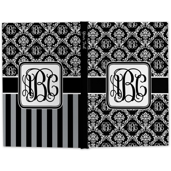 Monogrammed Damask Hard Cover Journal - Apvl