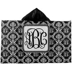 Monogrammed Damask Kids Hooded Towel (Personalized)