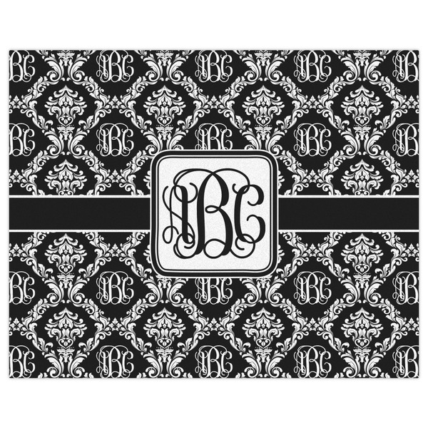 Monogrammed Damask Indoor / Outdoor Rug - 8'x10' - Front Flat