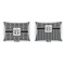 Monogrammed Damask  Indoor Rectangular Burlap Pillow (Front and Back)