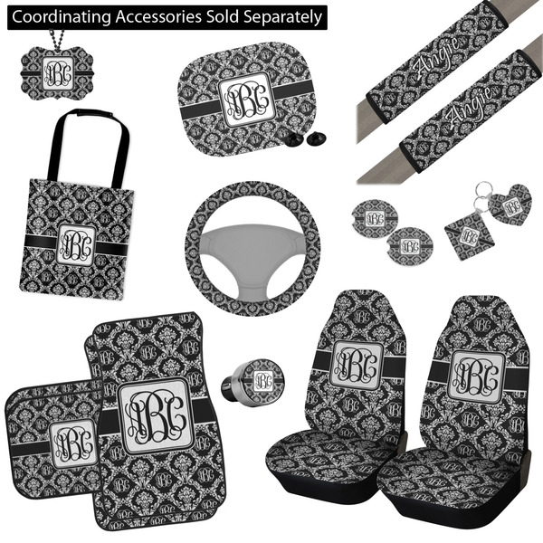 Monogrammed Damask Interior Car Accessories