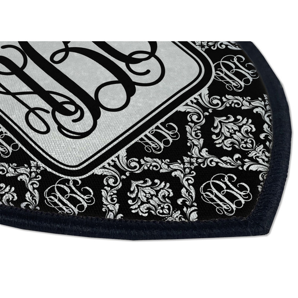 Monogrammed Damask Iron on Shield 3 Detail