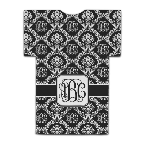 Monogrammed Damask Jersey Bottle Cooler - BACK (flat)