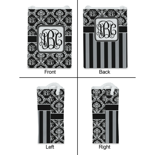 Monogrammed Damask Jewelry Gift Bag - Matte - Approval