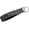 Monogrammed Damask Webbing Keychain FOB with Metal