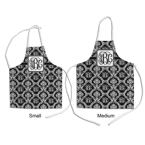 Monogrammed Damask Kid's Aprons - Comparison
