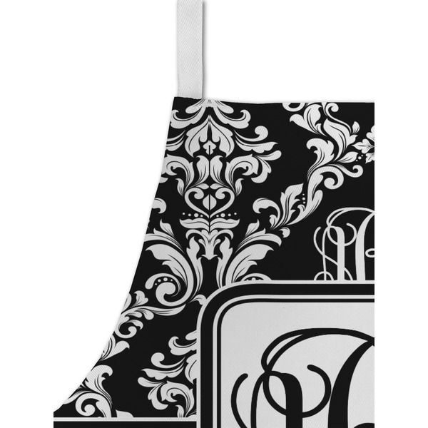 Monogrammed Damask Kid's Aprons - Detail
