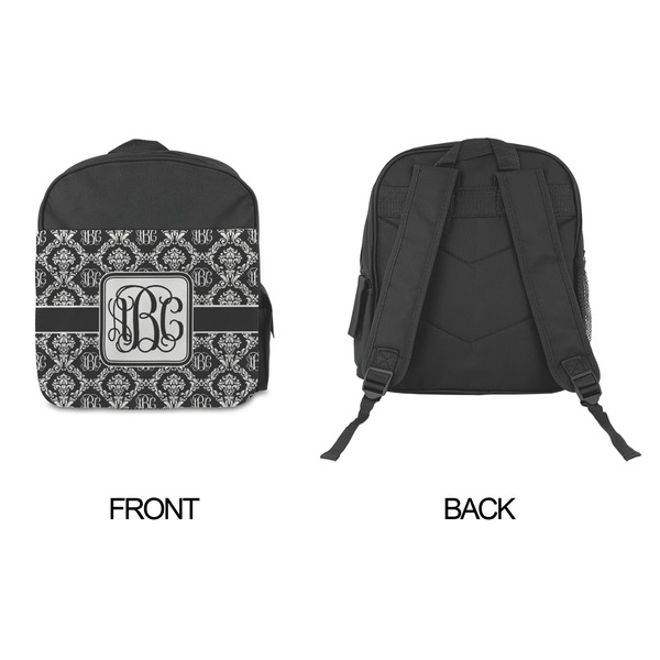 Monogrammed Damask Kid's Backpack - Approval