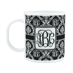 Monogrammed Damask Plastic Kids Mug (Personalized)