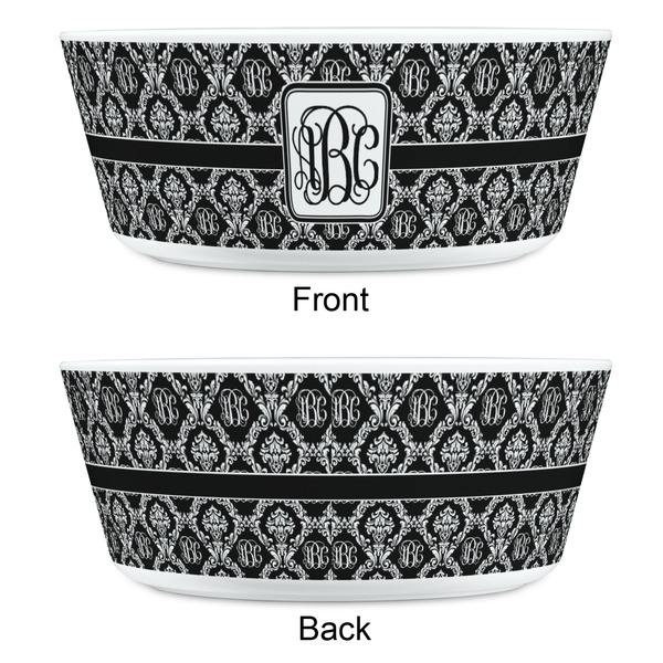 Monogrammed Damask Kids Bowls - APPROVAL